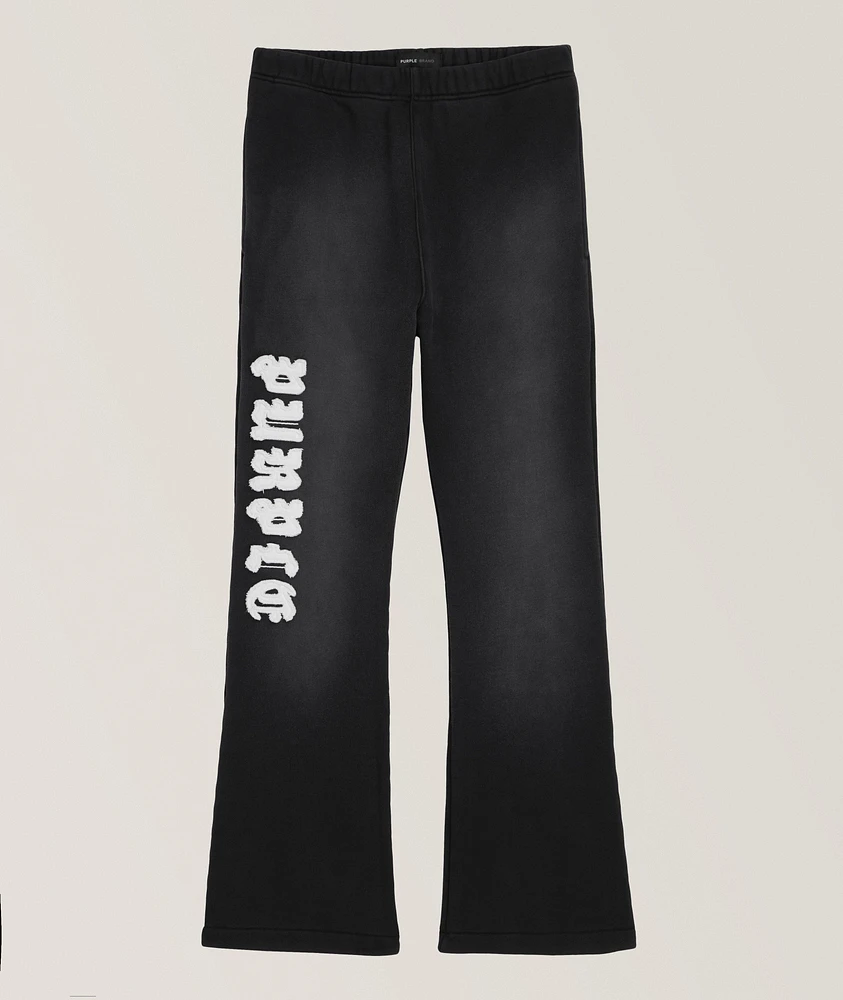 Flared Logo Cotton Track Pants