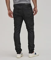 P001 Stretch-Cotton Oil 3D Resin Jeans