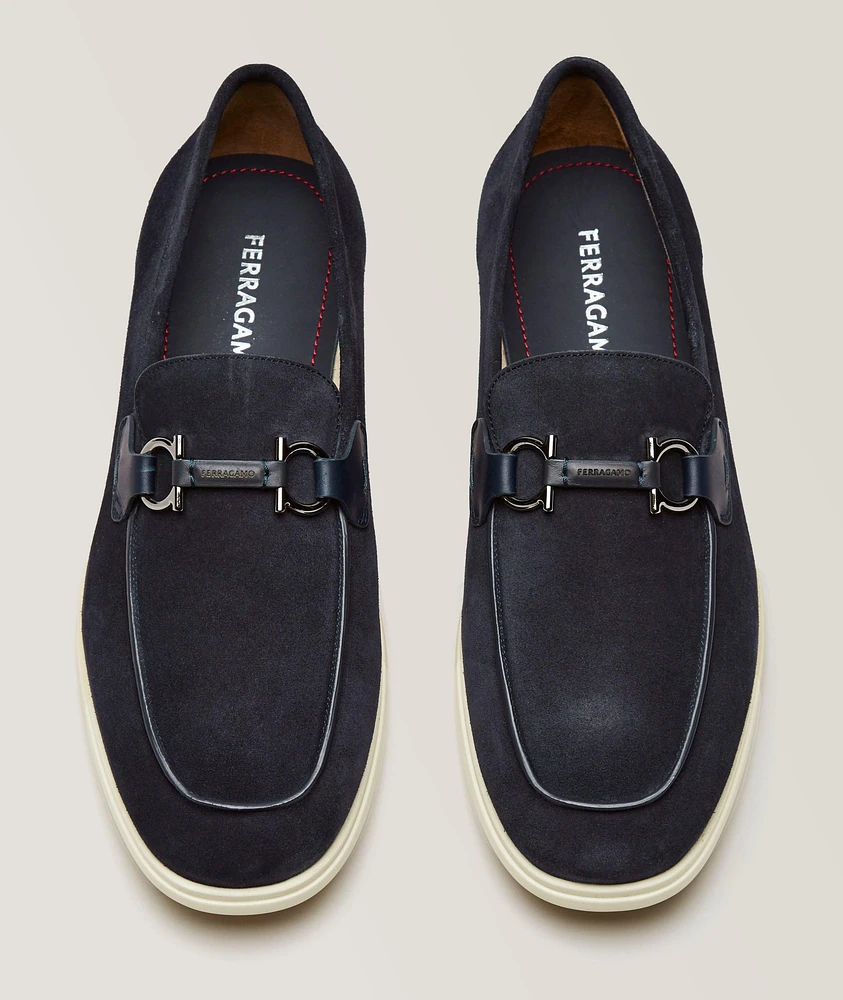 Cosimo Double Gancio Suede Loafers