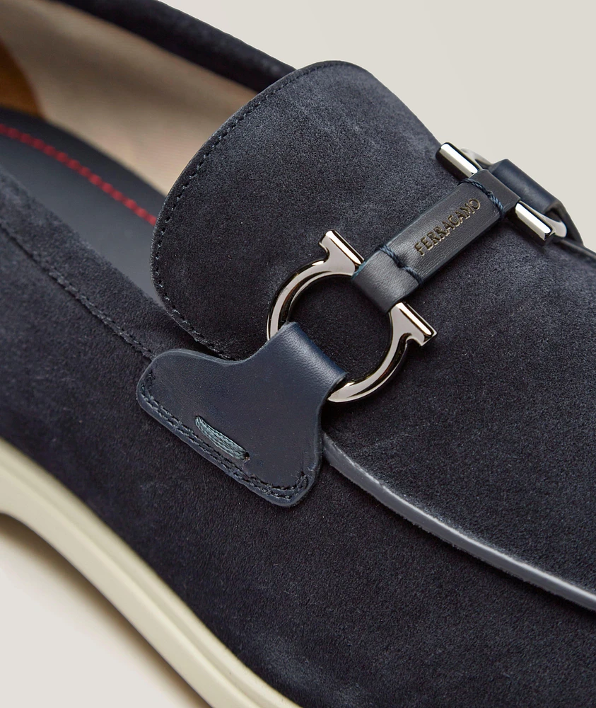 Cosimo Double Gancio Suede Loafers