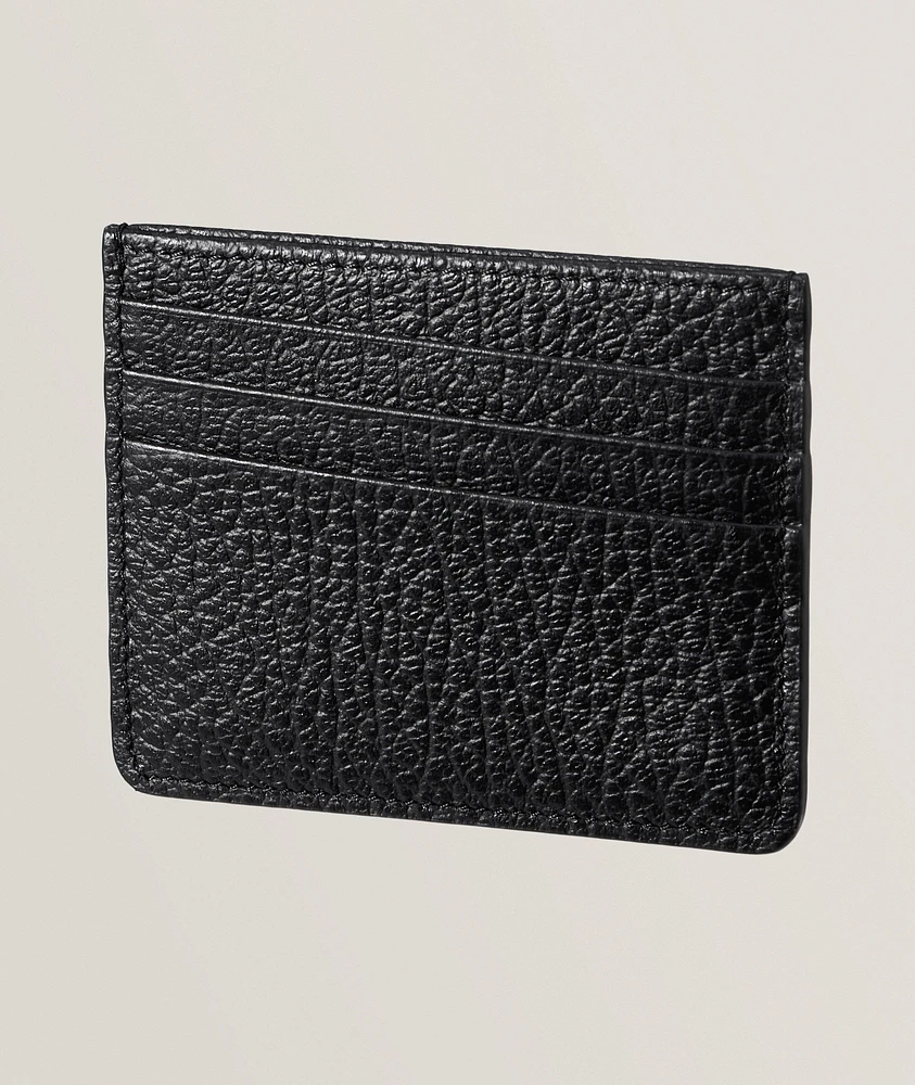 4 Stitch Grain Leather Card Holder