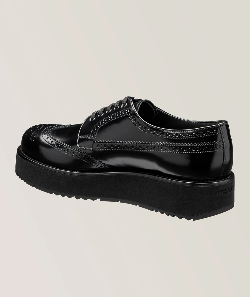 Brushed Leather Derby Brogues