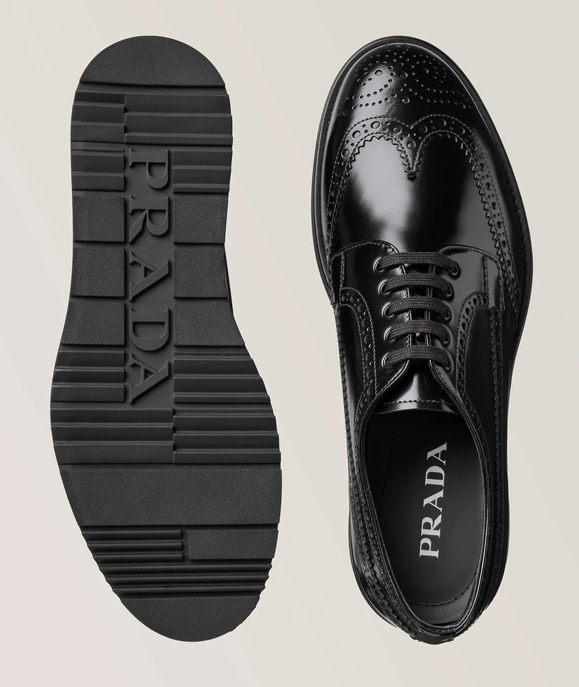 Brushed Leather Derby Brogues