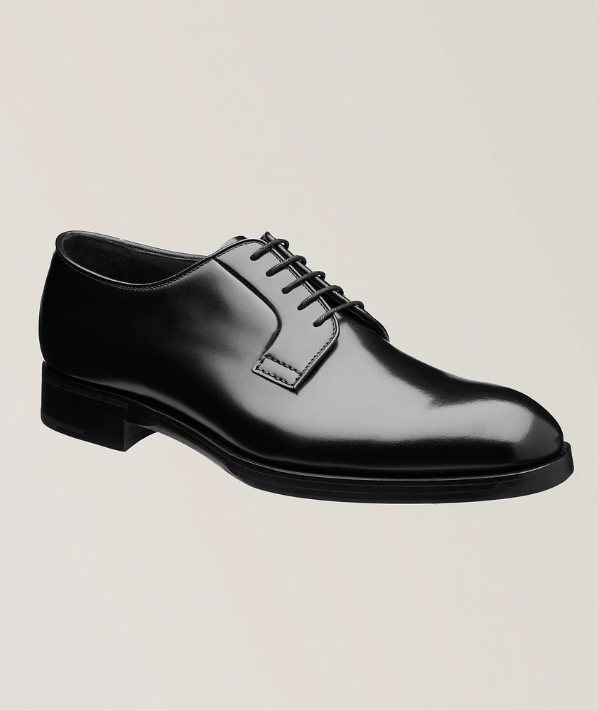 Brushed Spazzolato Leather Lace-Up Derbies