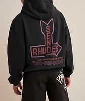 Graphic Print Cotton Hooded Sweater