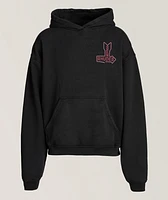 Graphic Print Cotton Hooded Sweater