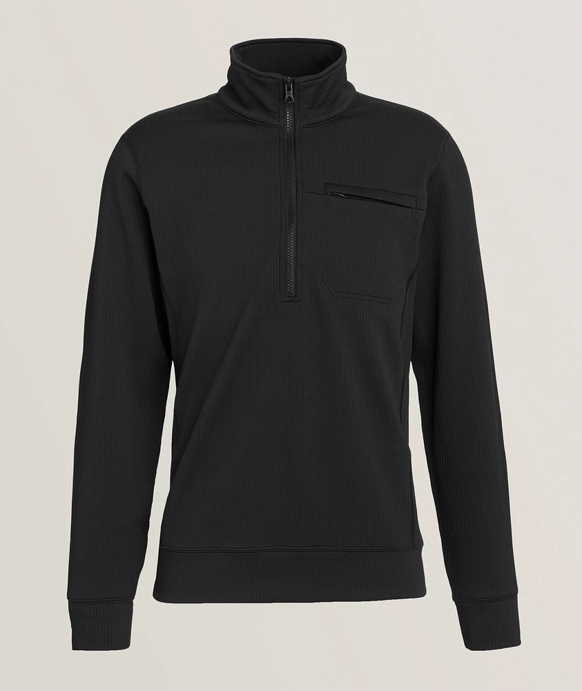 Double-Knit Half-Zip Sweater
