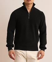 Wool-Blend Quarter-Zip Sweater