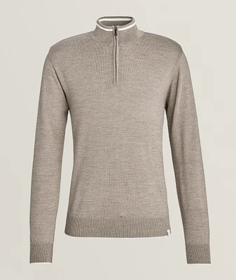 Virgin Wool Quarter-Zip Sweater
