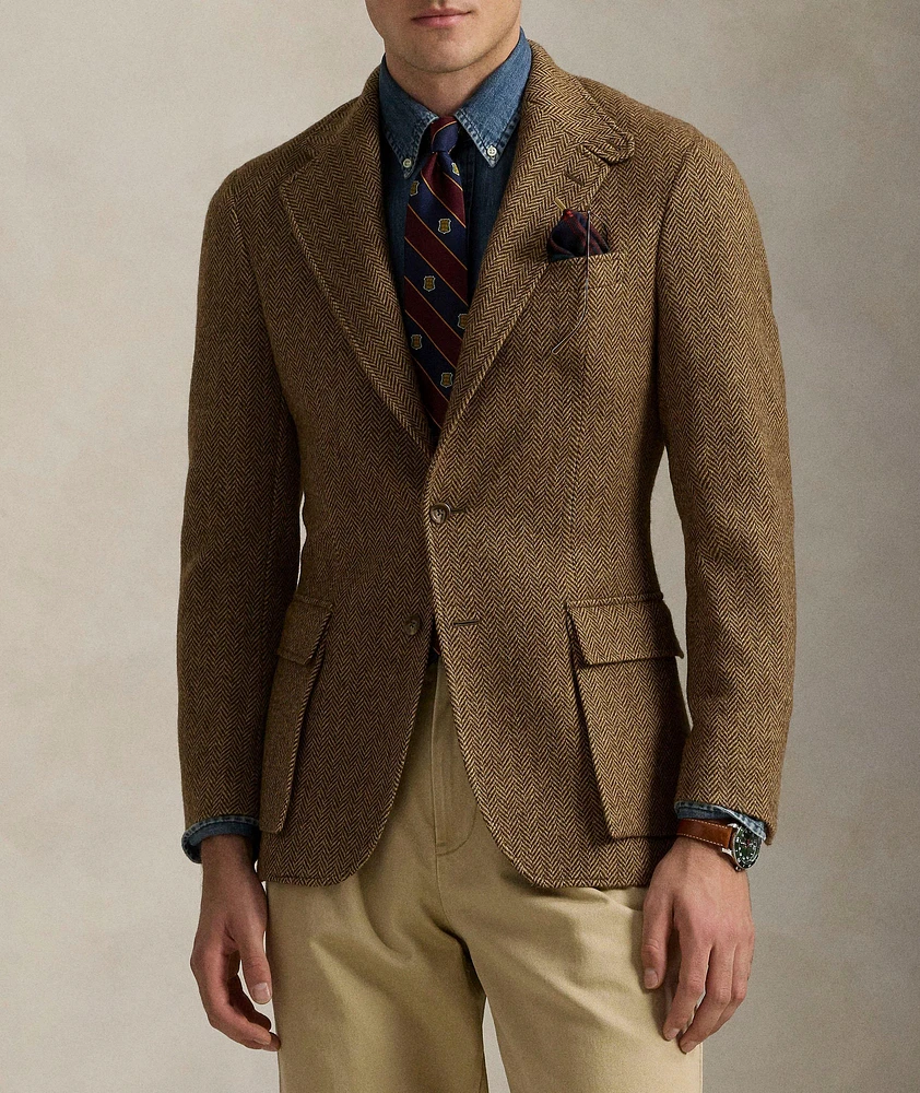 Herringbone Wool Sport Jacket