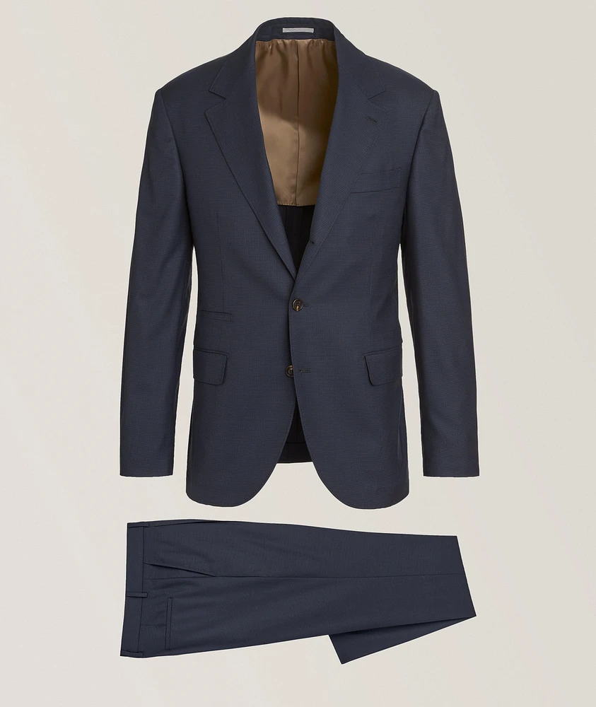 Tonal Micro-Houndstooth Virgin Wool Suit
