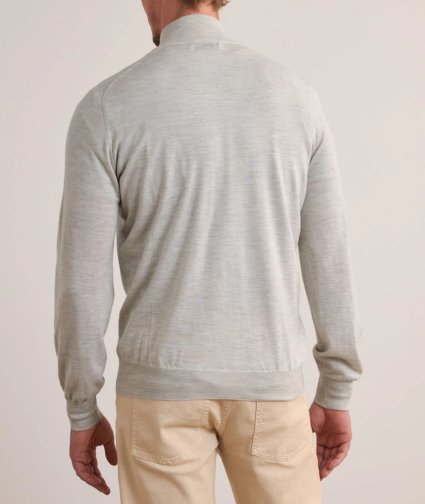 Wool-Cashmere Full-Zip Sweater