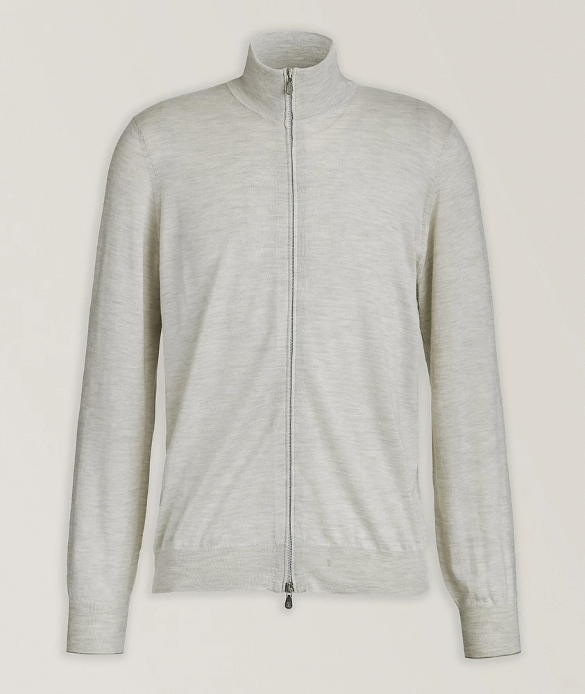 Wool-Cashmere Full-Zip Sweater