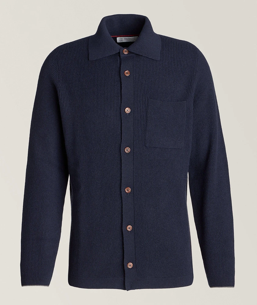 Cashmere English Ribbed Cardigan