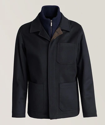 Insert Virgin Wool-Blend Carcoat