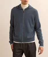Full-Zip Cashmere Hooded Sweater