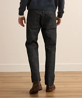 Straight-Fit Cotton-Silk Denim Jeans