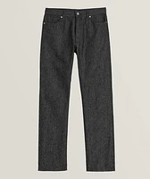 Straight-Fit Cotton-Silk Denim Jeans
