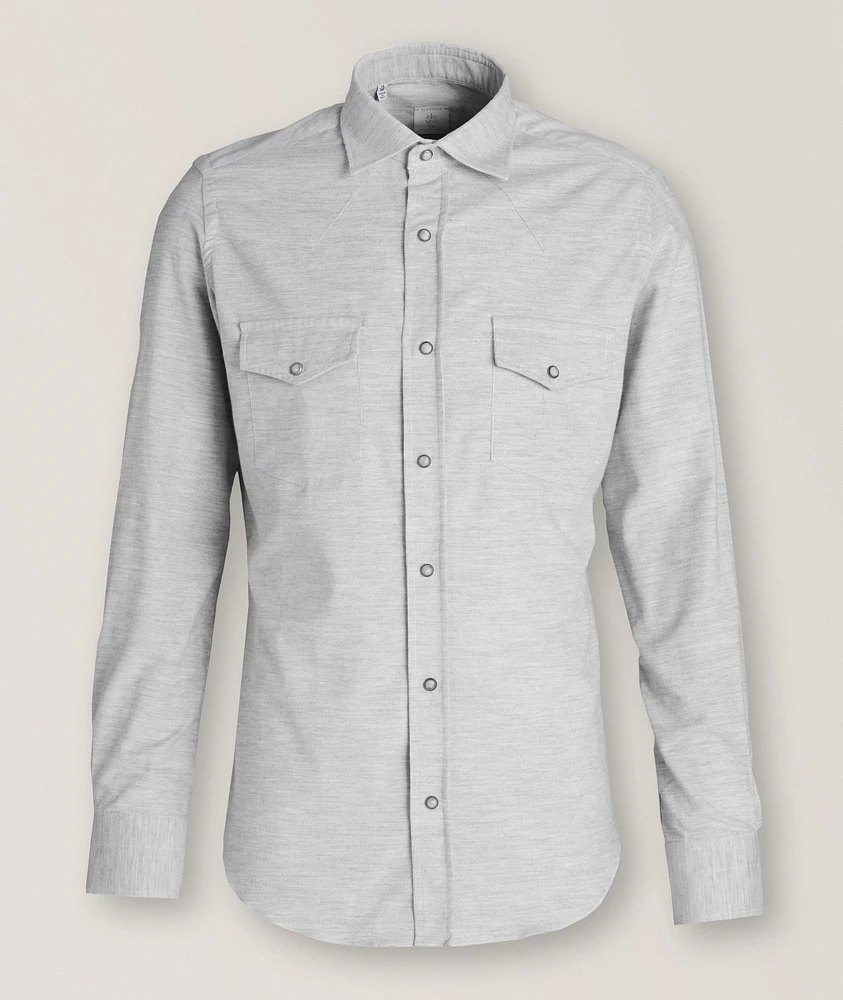 Mélange Cotton Western Shirt