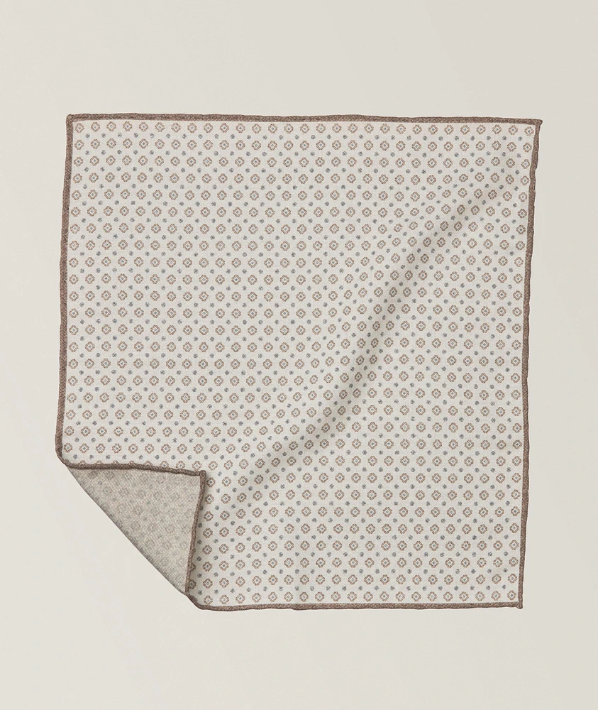 Mini Neat Wool-Cotton Pocket Square