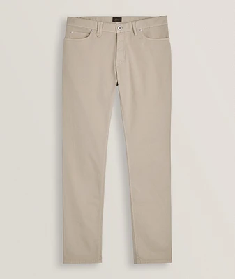 Garment Dyed Stretch-Cotton Pants