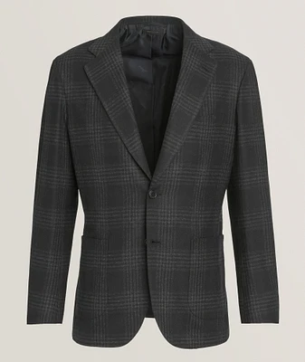Plaid Wool-Cashmere Sport Jacket