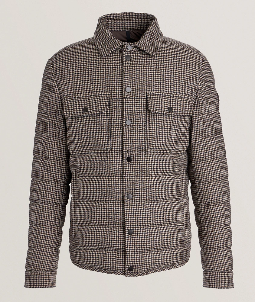 Houndstooth Down Shacket