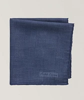 Glen Plaid Cashmere-Silk Pocket Square