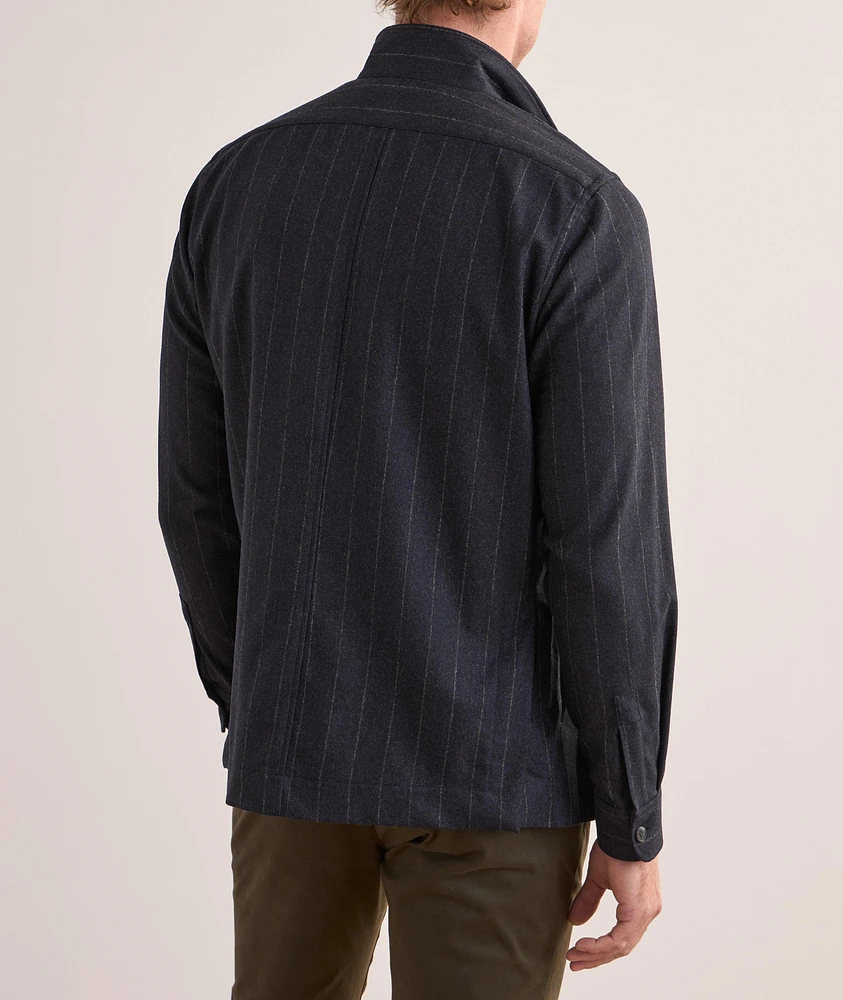 Stripe Wool Overshirt