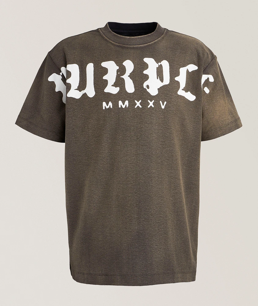 Textured Logo Cotton T-Shirt