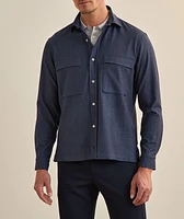 Virgin Wool & Silk-Blend Overshirt