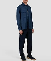 Virgin Wool & Silk-Blend Overshirt