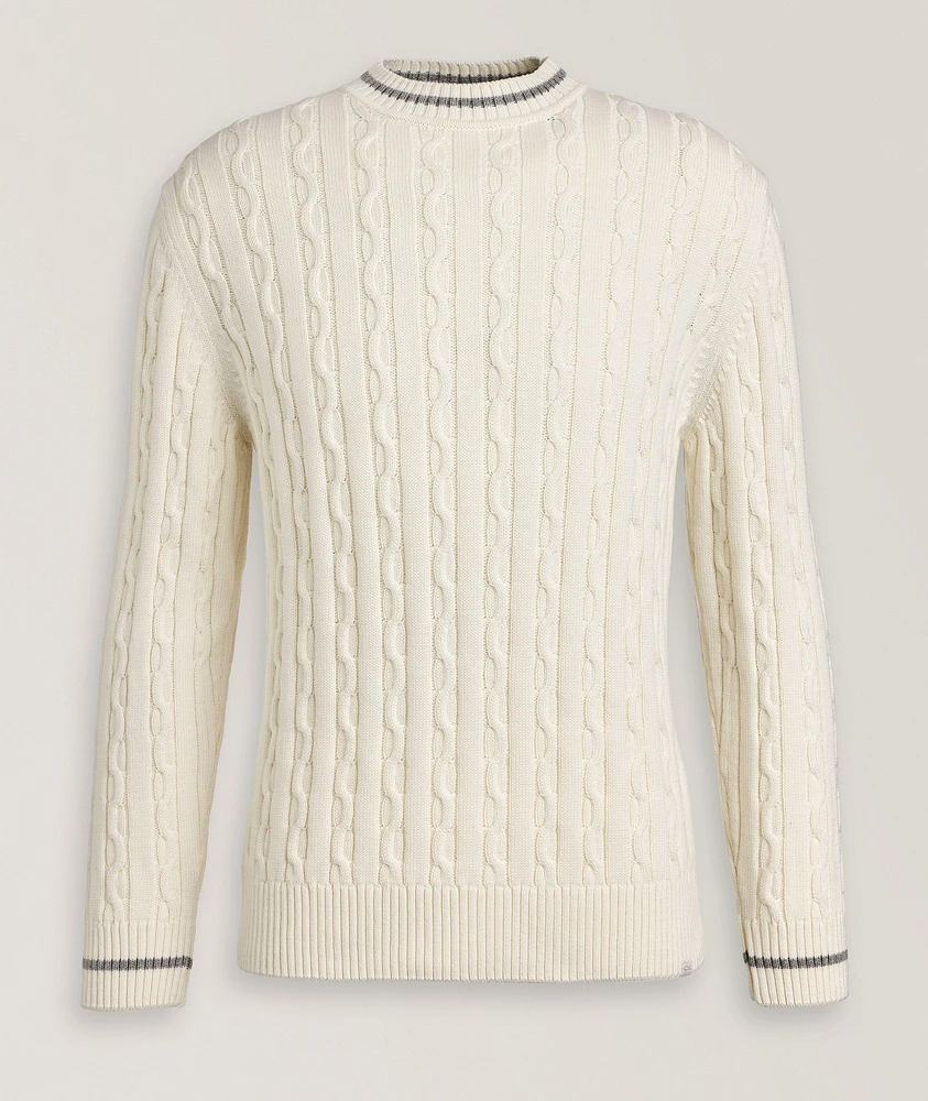 Cotton-Cashmere Cable Knit Sweater