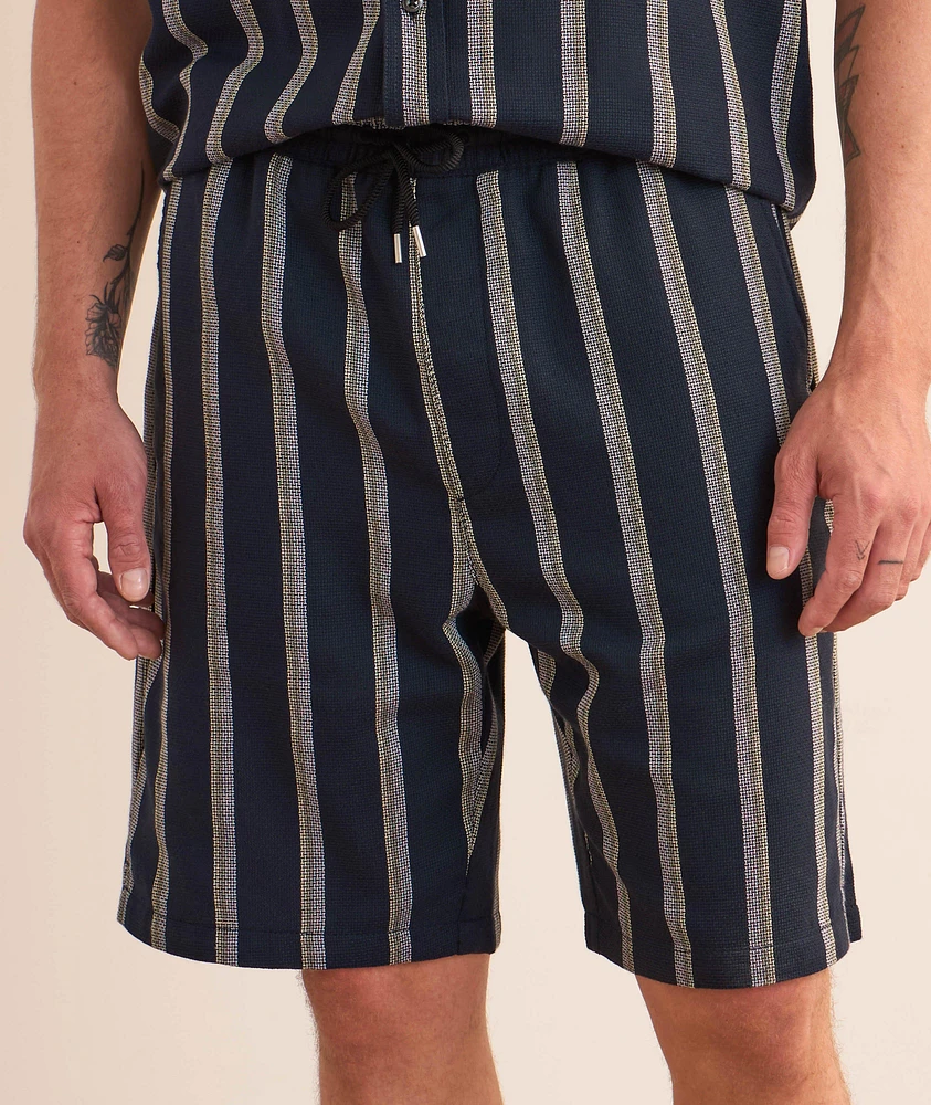 Cotton-Blend Striped Shorts