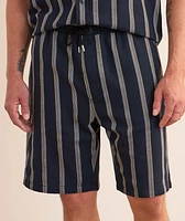 Cotton-Blend Striped Shorts