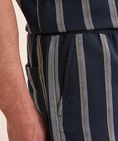 Cotton-Blend Striped Shorts
