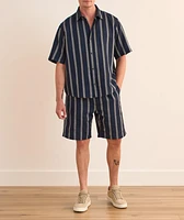 Cotton-Blend Striped Shorts