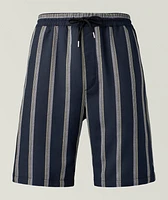 Cotton-Blend Striped Shorts