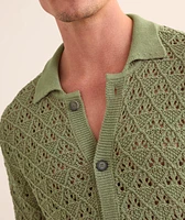 Knit Cotton-Blend Camp Shirt