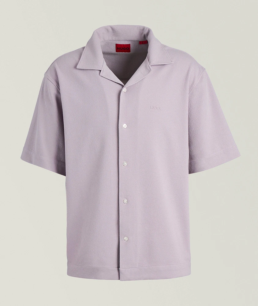 Crêpe Textured Camp Shirt