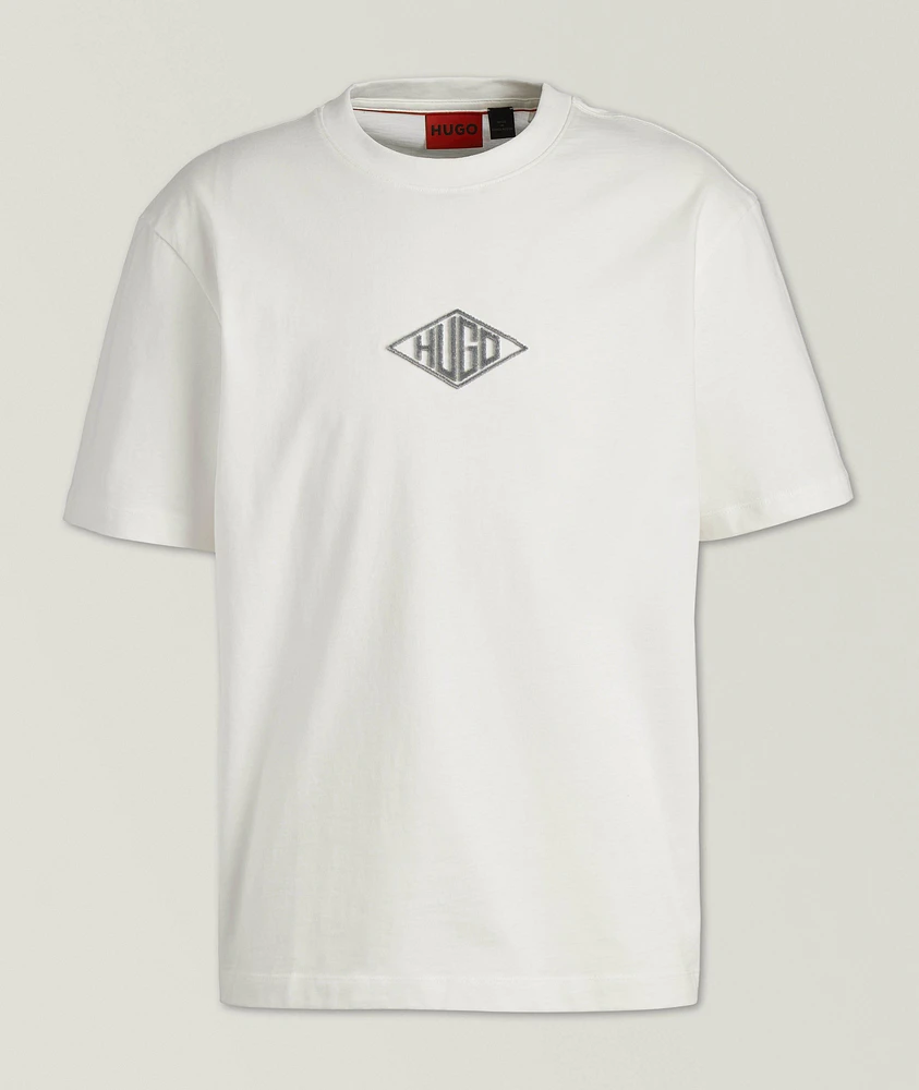 Textured Logo Cotton T-Shirt