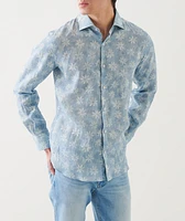 Floral Print Linen Shirt