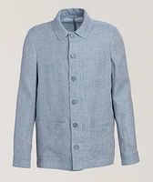 Herringbone Linen Shirt Jacket