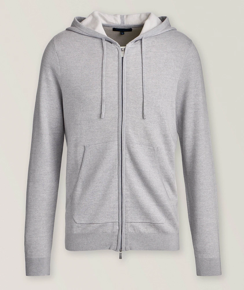 Double Face Full-Zip Hooded Sweater