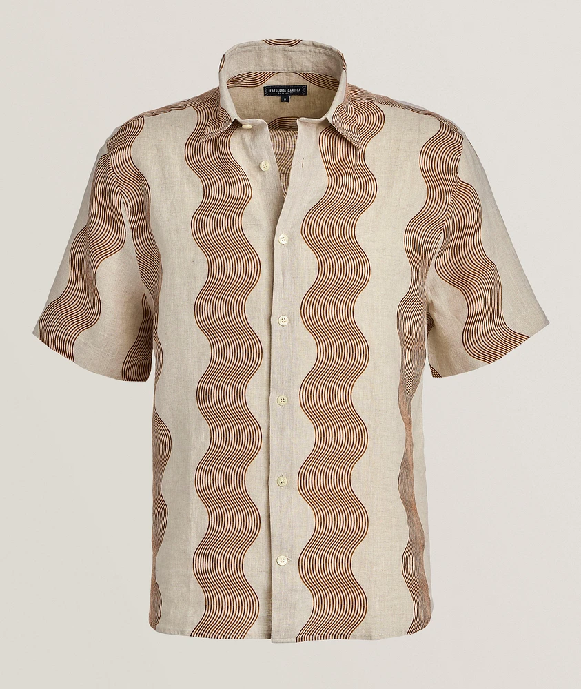 Castro Duo Cabana Stripe Linen Shirt
