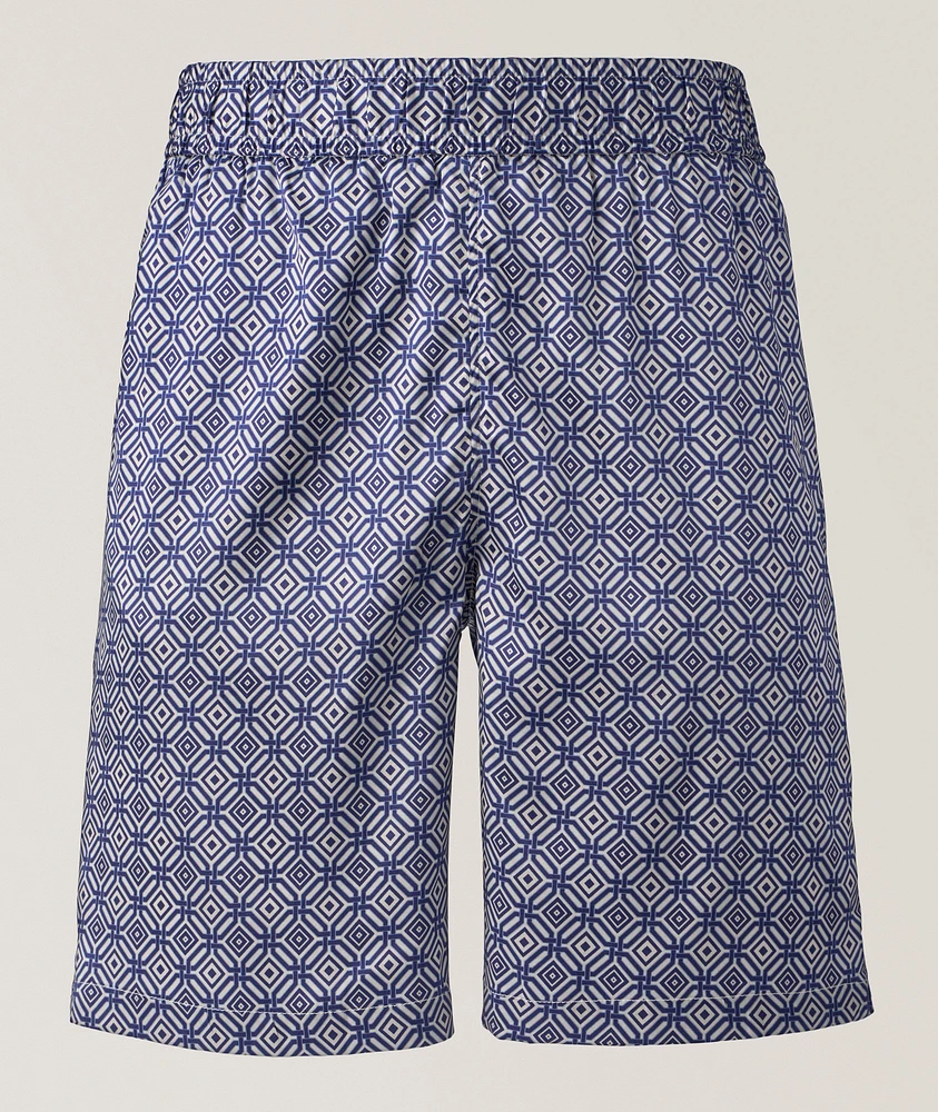 Palma Angra Trelica Printed Stretch-Silk Shorts