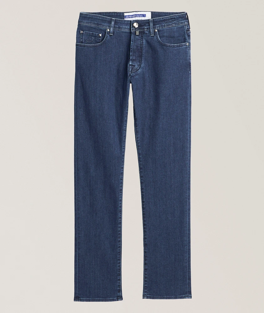 Bard Leather Logo Patch Jeans