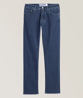 Bard Leather Logo Patch Jeans