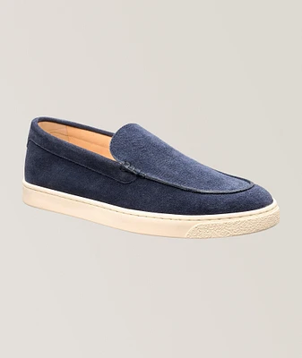 Chevron Hybrid Suede Loafers