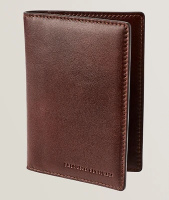 Slim Folding Leather Cardholder 